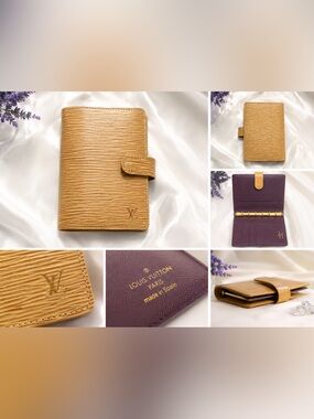 Louis Vuitton Yellow Epi Leather Small Agenda Organizer